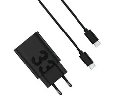 Laidinis įkroviklis Motorola TurboPower 33W USB-A su kabeliu USB-A to USB-C 1m juodos spalvos