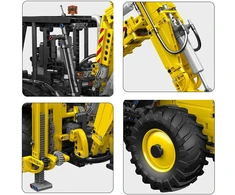 Mould King „Mold King Technic 17036“ buldozeris-ekskavatorius Rinkinys klojimui