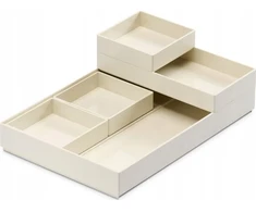 Moxom MOXOM Modulinis padėklų rinkinys, 250x170x35mm, 5 vnt., baltas