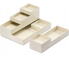 Moxom MOXOM Modulinių padėklų rinkinys, 250x170x65mm, 7 vnt., balta