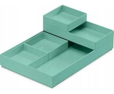 Moxom MOXOM Modulinis padėklų rinkinys, 250x170x35mm, 5 vnt., turkis