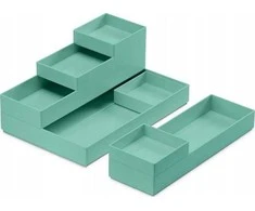 Moxom MOXOM Modulinių padėklų rinkinys, 250x170x65mm, 7 vnt., turkis