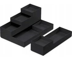 Moxom MOXOM modulinių padėklų rinkinys, 250x170x65mm, 7 vnt., juodas