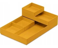 Moxom MOXOM Modulinis padėklų rinkinys, 250x170x35mm, 5 vnt., geltona