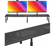 Laikiklis Mozos SPM2 - Staliukas na 2 monitory, juoda