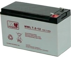 Mpl Power Elektro Akumuliatorius AGM MW Power MWL 7-12L 12V 7,2Ah iki UPS APC, Ever, Fideltronik, Eatonoms Powerware, Aliarmui