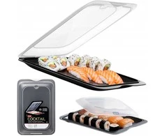 Tatay Food storage container for fruit and sushi Coctail 17x25,2x3,2cm juodas