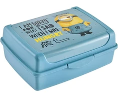 Mpl Power Keeeper maisto laikymo indelis su užsegimu midi 1L Carla "Minions Hungry" 17x13x7cm šviesus mėlynas