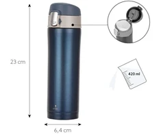 MPM Termosas Turistinis STT-26 420ML Mėlynas