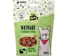Vetexpert Šunų Skanėstai - Mr. Bandit Sushi su Triušiu ir Žuvimi 500g