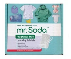 Mr&amp;Mrs Fragrance Skalbimo tabletės su soda, 30 vnt. x 25 g, mr. Soda