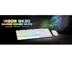 Klaviatūra ir pelė MSI Vigor GK30 Combo, US išdėstymas, baltos spalvos