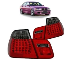 Mtuning BMW 3 E46 Facelift galiniai LED žibintai su raudonu dūminiu fonu
