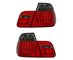 Mtuning BMW 3 E46 Facelift galiniai LED žibintai su raudonu dūminiu fonu