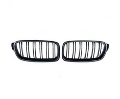 Mtuning BMW 3 F30 F31 grotelės su dvigubais briaunomis, matinės juodos spalvos