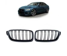 Mtuning BMW 3 F30 F31 grotelės su dvigubais briaunomis, matinės juodos spalvos