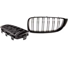 Mtuning BMW 4 F32 F82 F33 F83 F36 Gran 2013-2021 sportinės grotelės su dvigubais šonkauliukais ir juodomis blizgiomis detalėmis