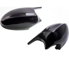 MTuning Carbon Look šoninio veidrodėlio dangtelio komplektas BMW 1 E81 E82 E87 E88 3 E90 E91 E92 E93 Facelift 2010-2012 m.