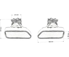 Mtuning Duslintuvo antgalis 185x85mm įėjimas 67mm BMW F10