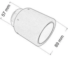 MTuning Duslintuvo antgalis 89mm įrašas 57mm anglis S