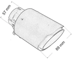 MTuning Duslintuvo antgalis 89mm įrašas 57mm anglis M