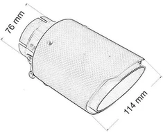 MTuning Duslintuvo galiuko 114mm įrašas 76mm anglis