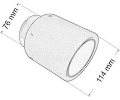 MTuning Duslintuvo galiuko 114mm įrašas 76mm anglis