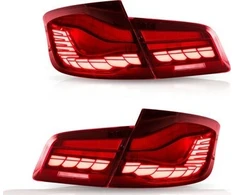 MTuning Dynamic LED Raudona Galinių žibintų komplektas BMW 5 F10 2010-2017 m.