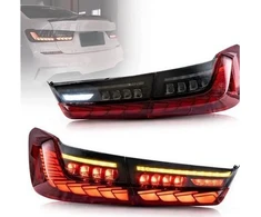 MTuning Dynamic LED Raudona Smoke Galinių žibintų komplektas BMW 3 G20 G80 2018 m.
