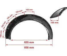 Mtuning Fender raketos Forged Carbon Look Big 4 vnt.