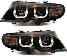 MTuning halogeninių lempų rinkinys juodas BMW 3 E46 Facelift 2001-2005
