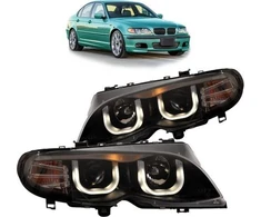 MTuning halogeninių lempų rinkinys juodas BMW 3 E46 Facelift 2001-2005