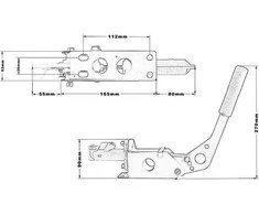 MTuning hidraulinis rankinis stabdys ProRacing Sidabrinis vertikalus/horizontalus