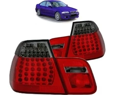 Mtuning Raudona Smoke LED galinių žibintų rinkinys BMW 3 E46 prieš veido patobulinimą 1998-2001 m.