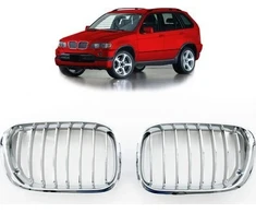MTuning Single rib sportinės grotelės All Chrome BMW X5 E53 pre-facelift 1999-2003