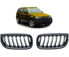 MTuning Single rib sportinės grotelės Gloss Juodas BMW X3 E83 pre-facelift 2003-2006