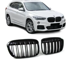 MTuning Single rib sportinės grotelės Gloss Juodas BMW X1 F48 pre-facelift 2015-2019