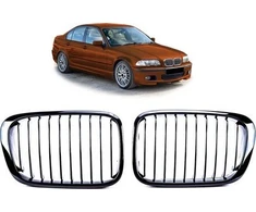 MTuning Single rib sportinės grotelės Gloss Juodas BMW 3 E46 Compact pre-facelift 1998-2001
