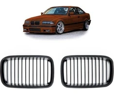MTuning Single rib sportinės grotelės Matt Juodas BMW 3 E36 Compact pre-facelift 1991-1996