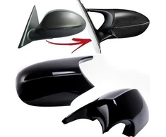 MTuning šoninio veidrodėlio dangtelio komplektas blizgus juodas BMW 1 E81 E82 E87 E88 3 E90 E91 E92 E93 Facelift 2010-2012 m.