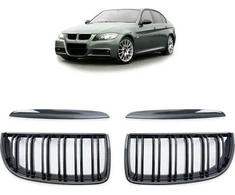 Mtuning Sport Grilis Double Ribs Blizgus juodas BMW 3 E90 E91 Pre-facelift 2005-2008 m.