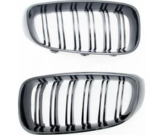 MTuning Sport Grilis Double Ribs Blizgus juodas BMW 1 F20 F21 Facelift 2015-2019 m.
