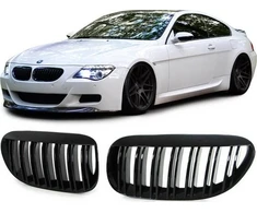 MTuning Sport grotelių dvigubos blizgios juodos spalvos plokštelės BMW 6 E63 E64 2003-2010