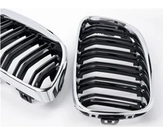 MTuning Sportinės grotelės dvigubos briaunos Chromas ir juodas BMW 2 F22 F23 2013-2021 m.