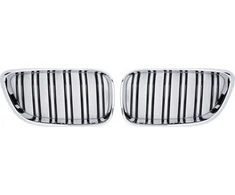 MTuning Sportinės grotelės dvigubos briaunos Chromas ir juodas BMW 2 F22 F23 2013-2021 m.
