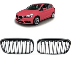 MTuning Sportinės grotelės dvigubos briaunos Blizgus juodas BMW 2 F45 prieš veido patobulinimą 2014-2018 m.