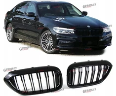 MTuning Sportinės grotelės dvigubos briaunos Blizgus juodas BMW 5 G30 F90 G31 prieš veido patobulinimą 2017-2020 m.