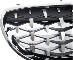 MTuning Sportinės grotelės Gloss Juodas &amp; Chrome BMW 5 E60 E61 2003-2010 m.