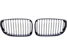 MTuning Sportinės grotelės pavieniai briaunelės Blizgus Juodas BMW 1 (E81, E87) Hečbekas 1 (E88) Cabrio 1 (E82) Kupė veido pakėlimas 2007-2011 m.
