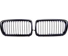MTuning Sportiniai grilio viengubos briaunos Matt Juodas BMW 7 E38 1994-2001 m.